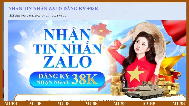 Đăng ký thông qua Zalo nhận ưu đãi khủng